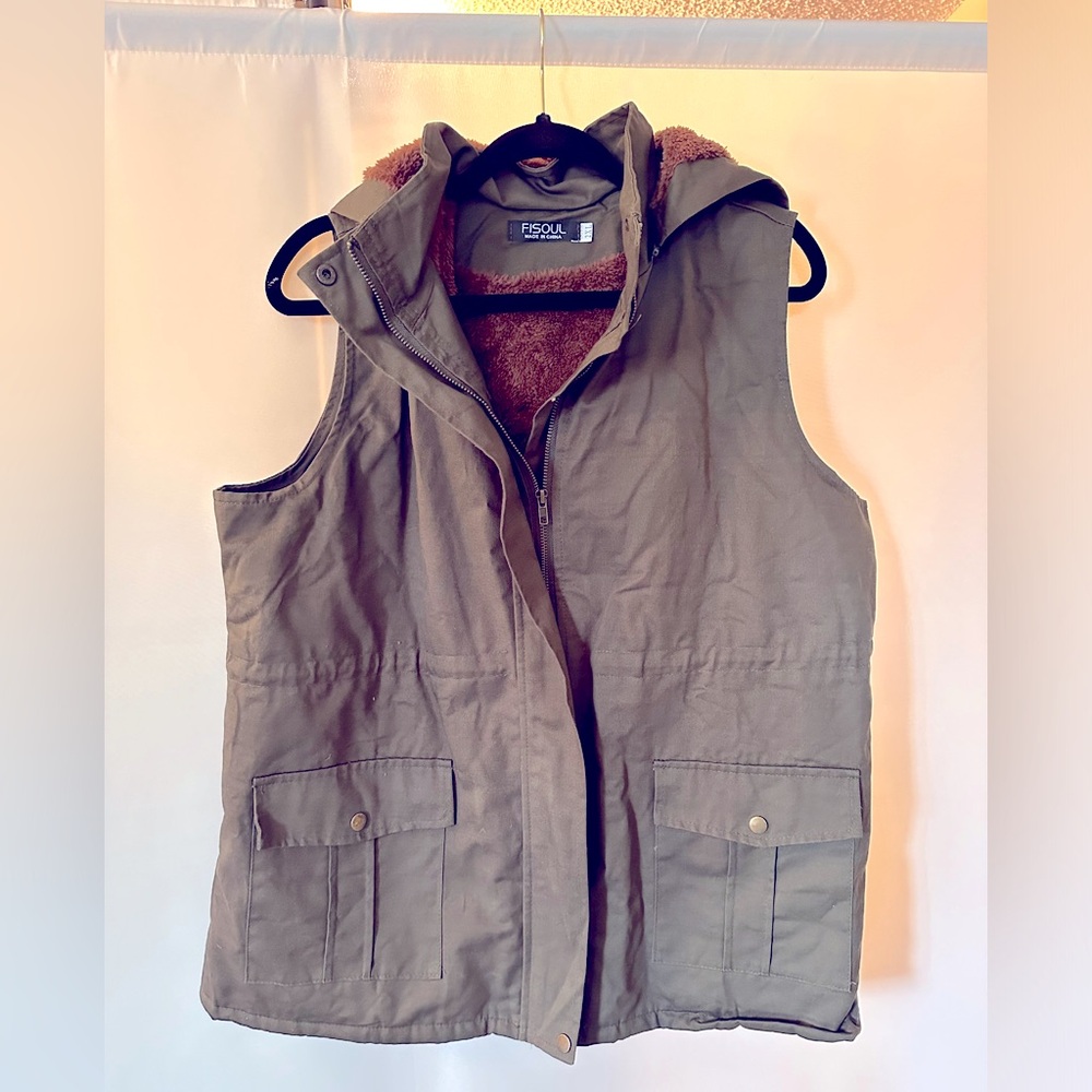 Olive green vest